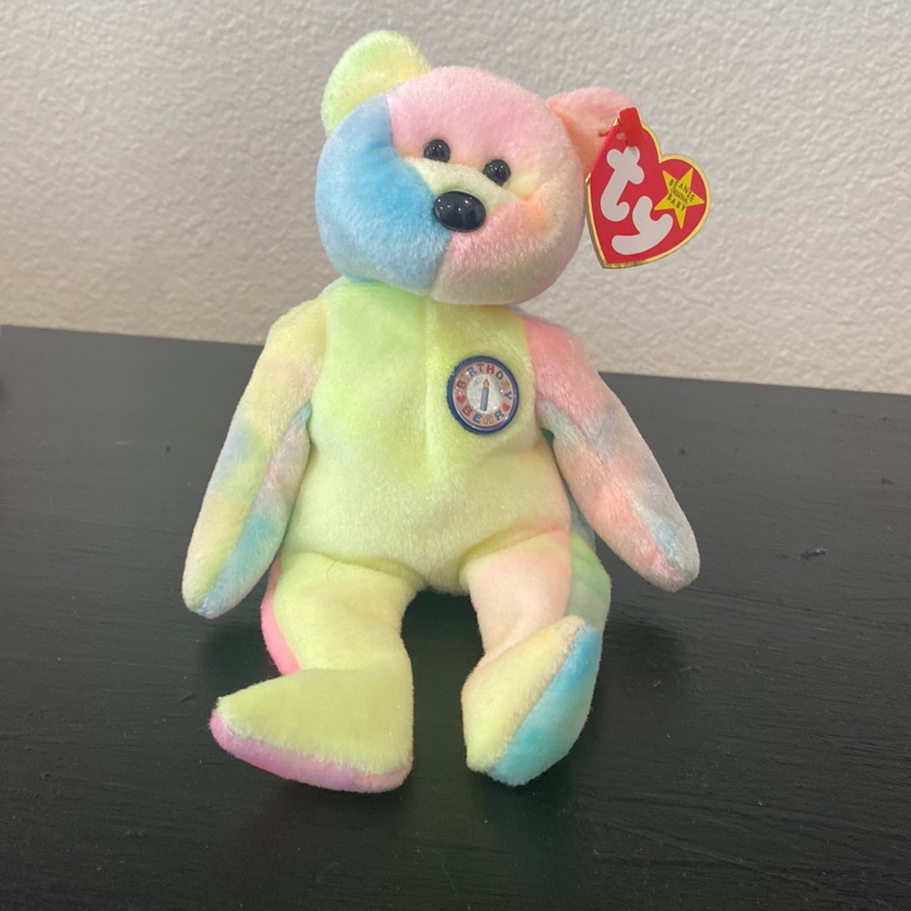 TY Birthday BB Bear beanie baby